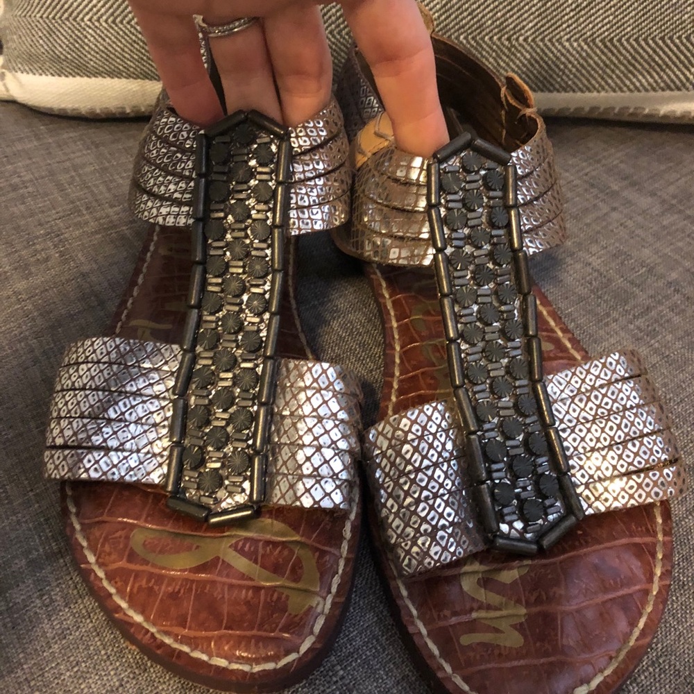 GUC Sam Edelman Gatsby Shimmer Sandals Size 6